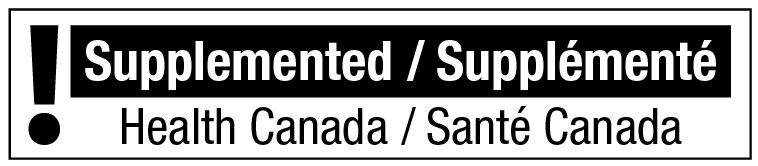 Figure 2. Example of a bilingual supplemented food caution identifier