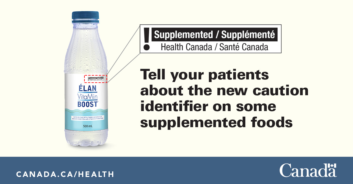 Tell your patients about the new caution identifier on some supplemented foods