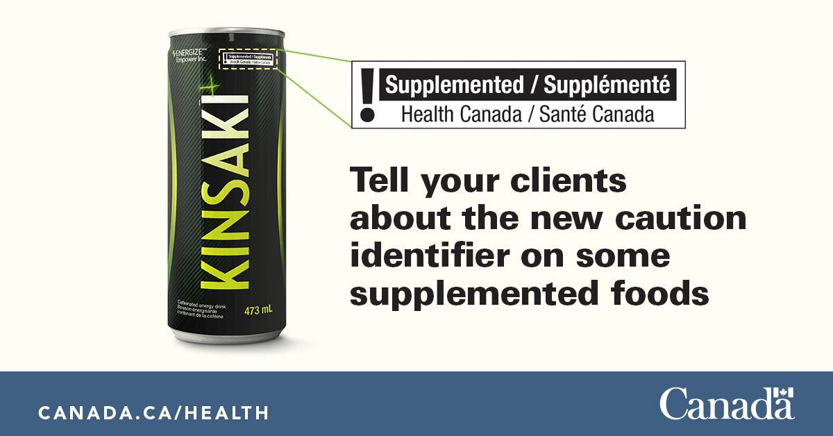 Tell your clients about the new caution identifier on some supplemented foods
