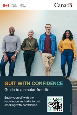 A postcard titled: Quit with confidence