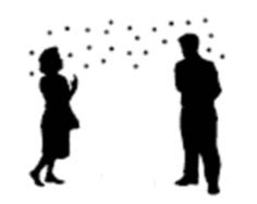 Figure 7 shows a picture of two people talking over a long distance (greater than 2 metres) as an example of airborne exposure to an infectious agent.
