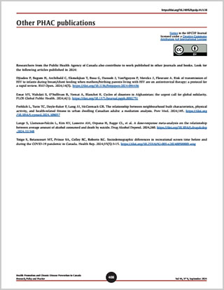 Other PHAC publications