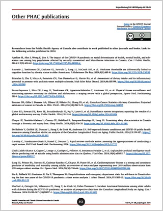 Other PHAC publications