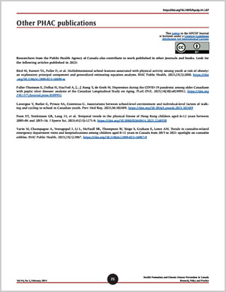 Other PHAC publications