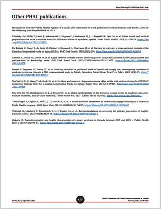Other PHAC publications