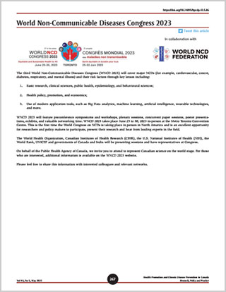 World Non-Communicable Diseases Congress 2023