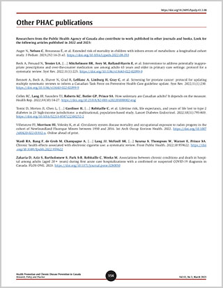 Other PHAC publications