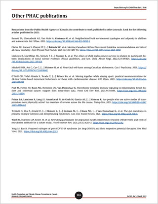 Other PHAC publications