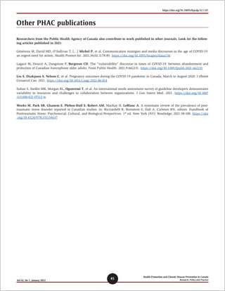Other PHAC publications