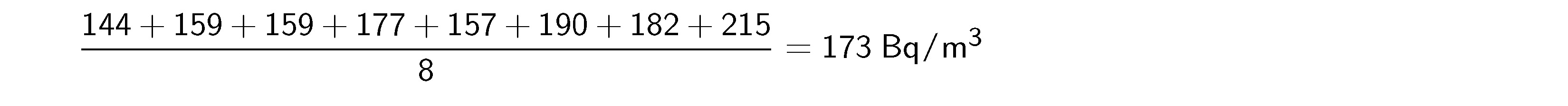 Figure 4. Example calculation when measurement intervals are equal