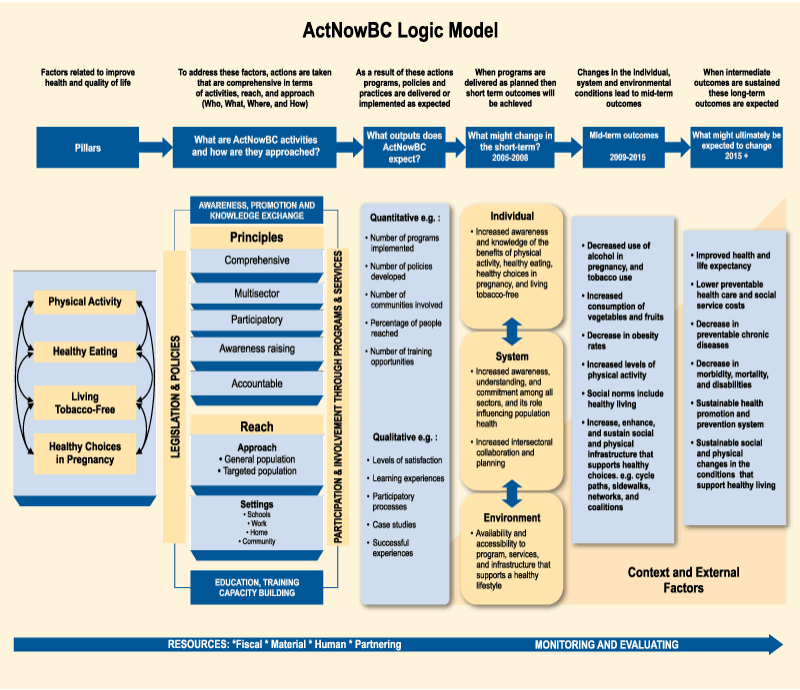 Figure 3: ActNowBC Logic Model