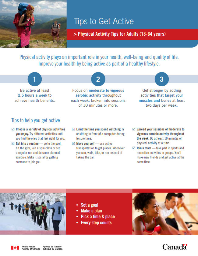 Tips to Get Active (PDF Document - 343 KB - 2 pages)