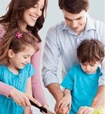 Image of parents with young children