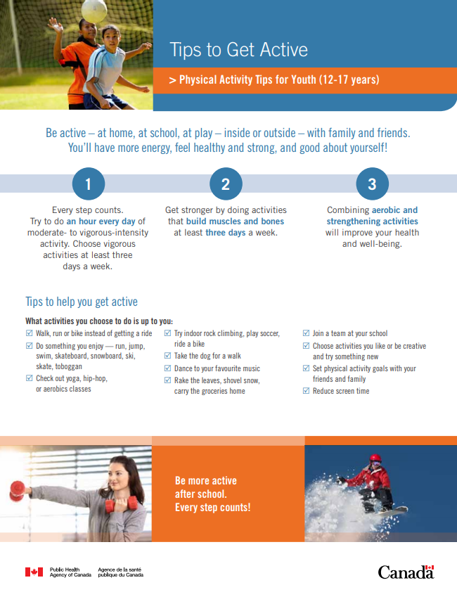 Tips to Get Active (PDF Document - 355 KB - 2 pages)
