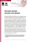 Intimate Partner Violence and Alcohol