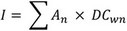 Equation for annual dose received from all internal sourcesx