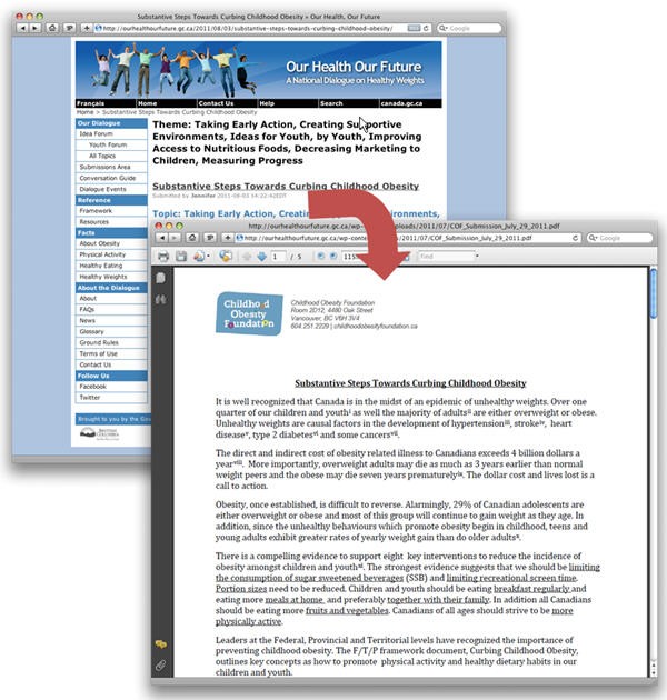 sample submission from a stakeholder organization