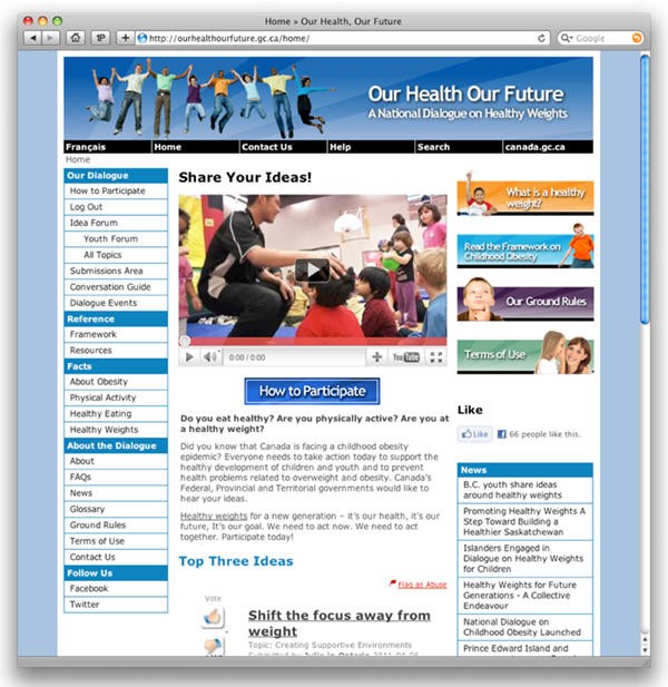 Our Health Our Future engagement website homepage