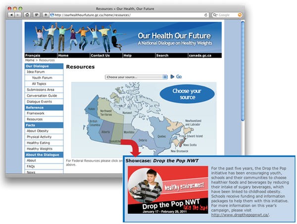 Resources section of the website