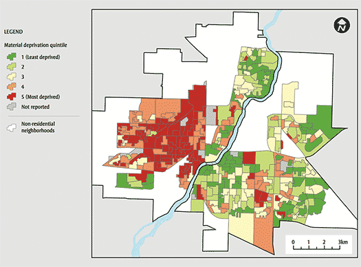 FIGURE 1 Material deprivation in Saskatoon, Saskatchewan