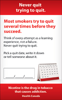 Never quit trying to quit.