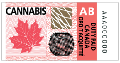 Excise stamp colour: orange