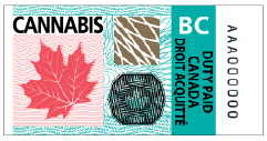 Excise stamp colour: teal