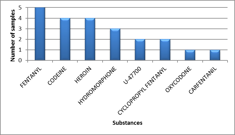 Main opioids identified in Canada's Territories in 2019