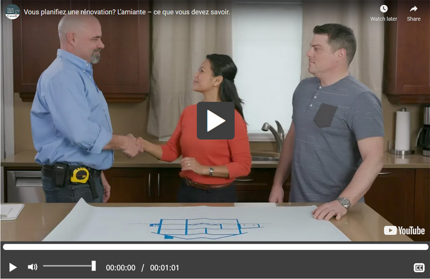 Vous planifiez une rénovation? L'amiante - ce que vous devez savoir