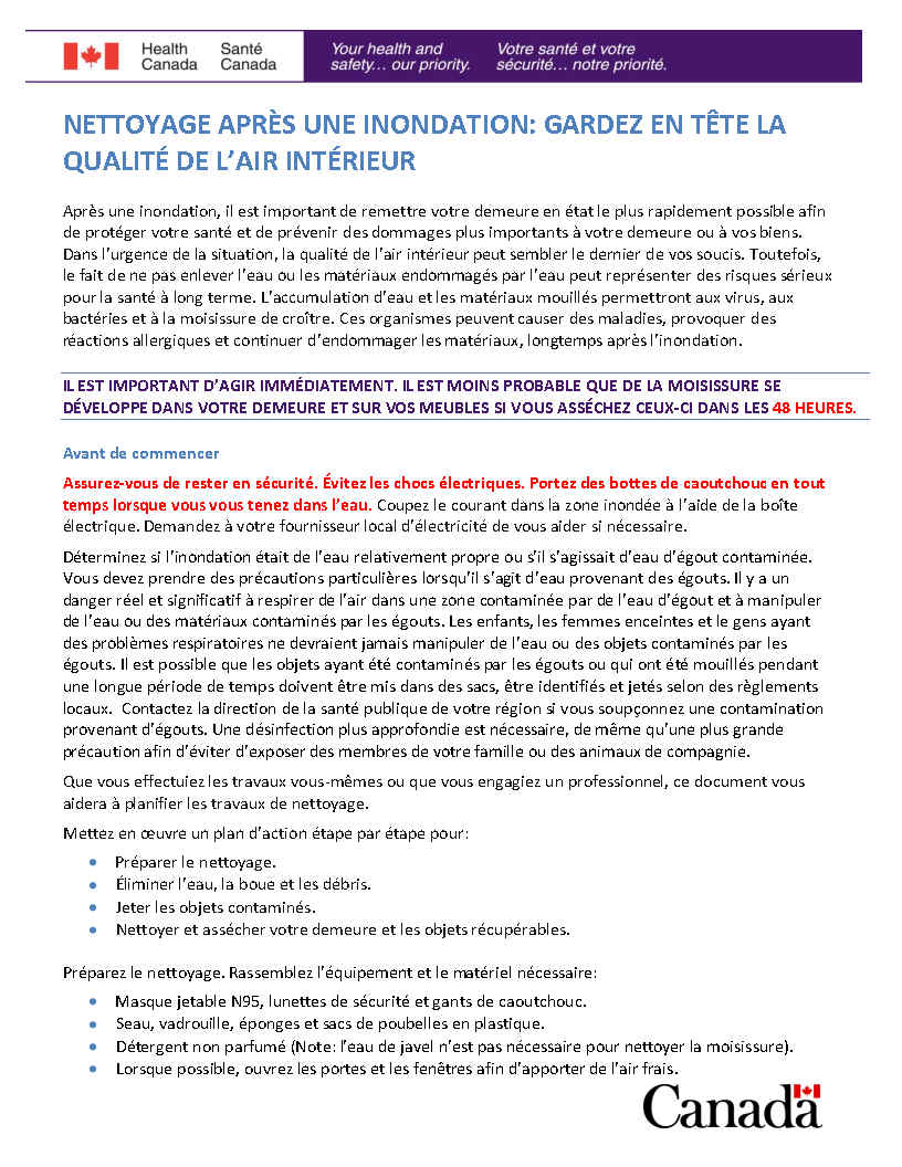 Fiche de renseignements : La cuisson et la qualité de l'air intérieur