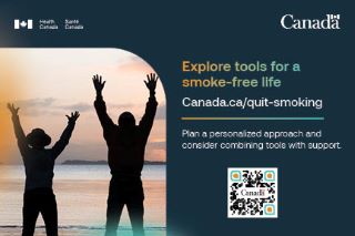 A postcard titled: Tools for a smoke-free life