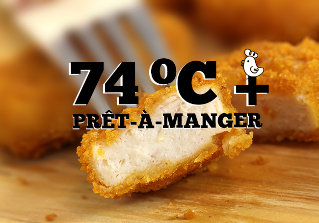 Prét-à-manger 74 °C plus