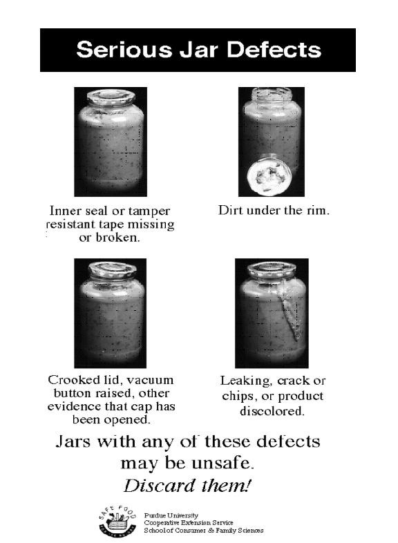 Pictures of serious jar defects with description