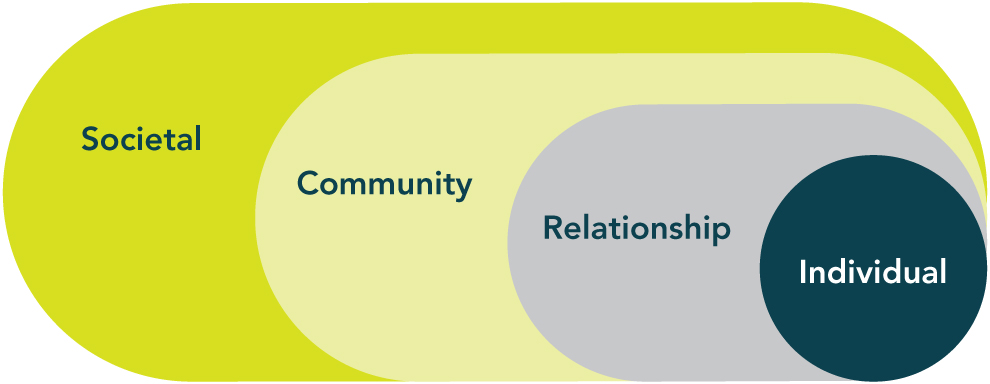 Figure 1. The socioecological model of health. Text description follows.
