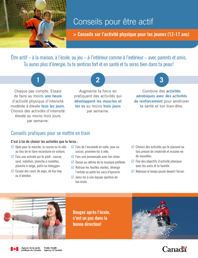 Conseils pour être actif (Document PDF - 331 Ko - 2 pages)