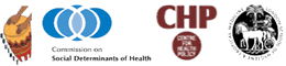 Logos: le réseau de connaissances sur les systèmes de santé; Commission de l'OMS sur les déterminants sociaux de la santé et le réseau régional de l'est et du sud de l'Afrique (EQUINET).