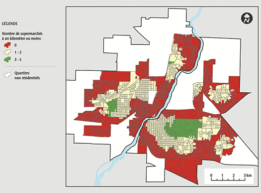 FIGURE 4 Diversité des supermarchés, Saskatoon (Saskatchewan)