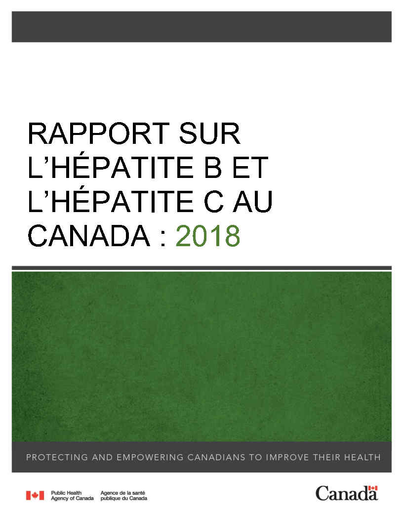 Rapport sur l'hépatite&nbsp;B et l'hépatite&nbsp;C au Canada : 2018