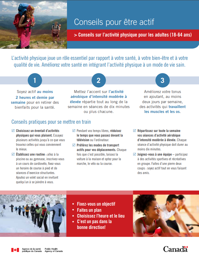 Conseils pour être actif (Document PDF - 353 Ko - 2 pages)