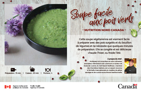 Soupe facile aux pois verts